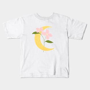 Moon Flowers Kids T-Shirt